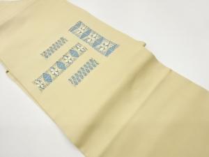 塩瀬カットワーク幾何学模様名古屋帯